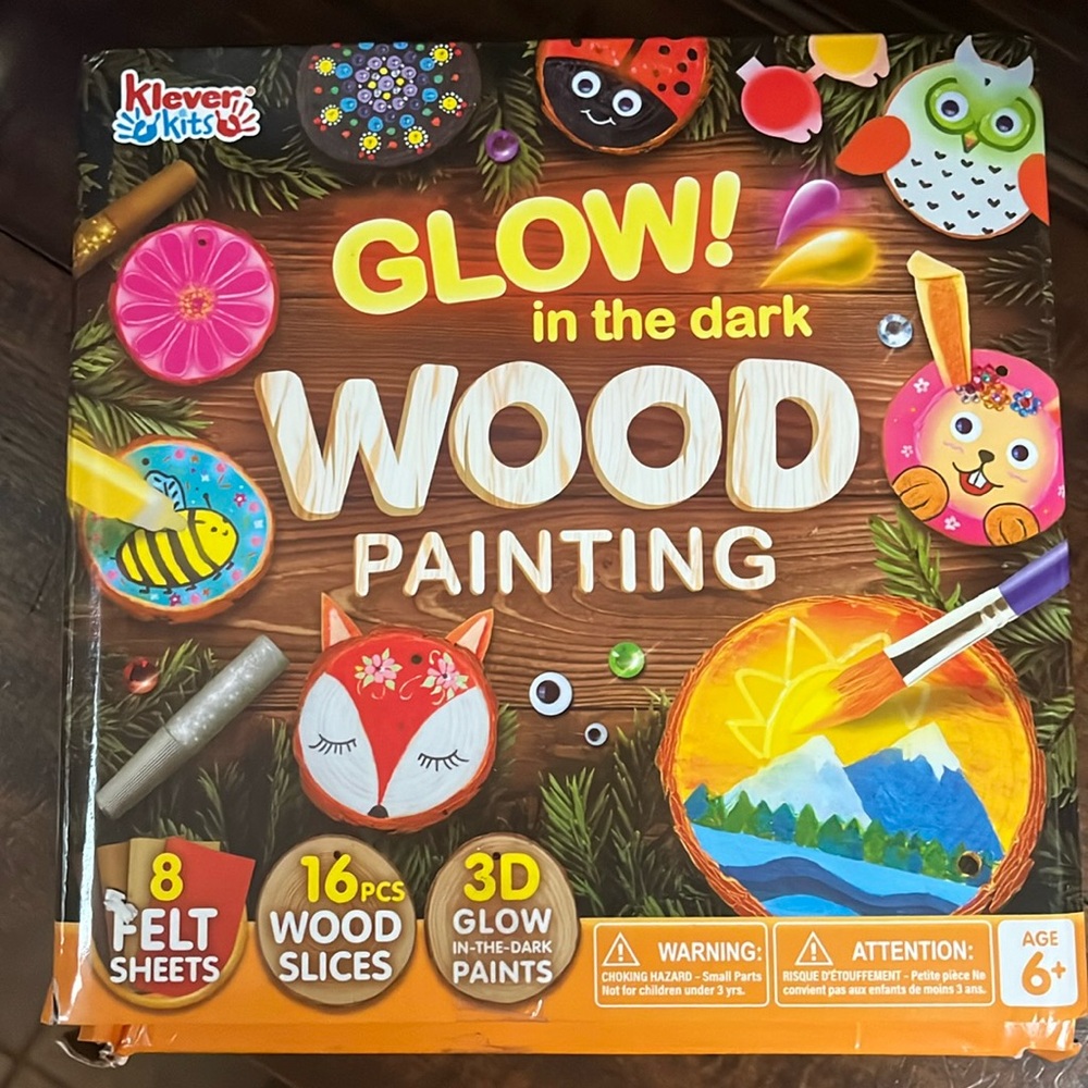 Glow in the Dark Wood Painting Set
